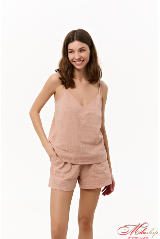 Піжама майка з шортиками з віскози та бавовни Luna LP-041 Daisy